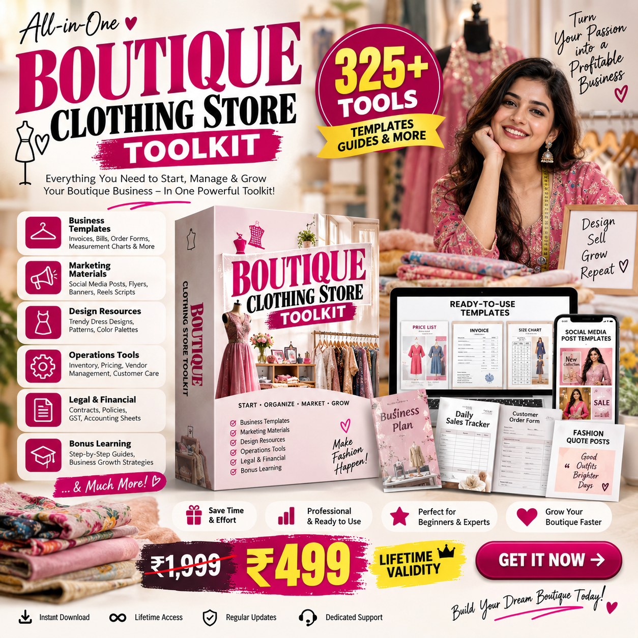Boutique Clothing Store Toolkit — 325+ templates, guides and more